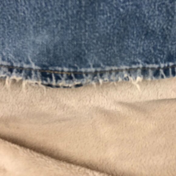 Dickies Mens Straight Jeans Size 50x32 Blue Denim Medium Wash Blue Frayed Hem - Picture 9 of 13